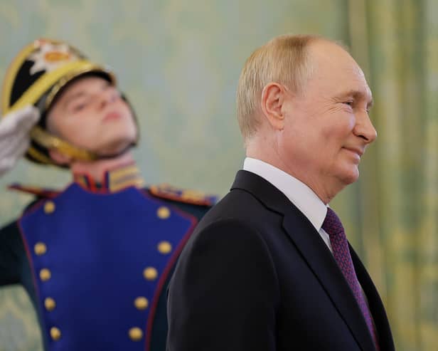 Russian President Vladimir Putin would like the EU to break up, but his war on Ukraine is pushing the UK back towards Brussels (Picture: Maxim Shemetov/pool)