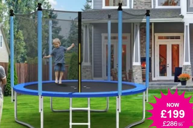 12ft Outdoor Trampoline with Enclosure Net and Ladder £199