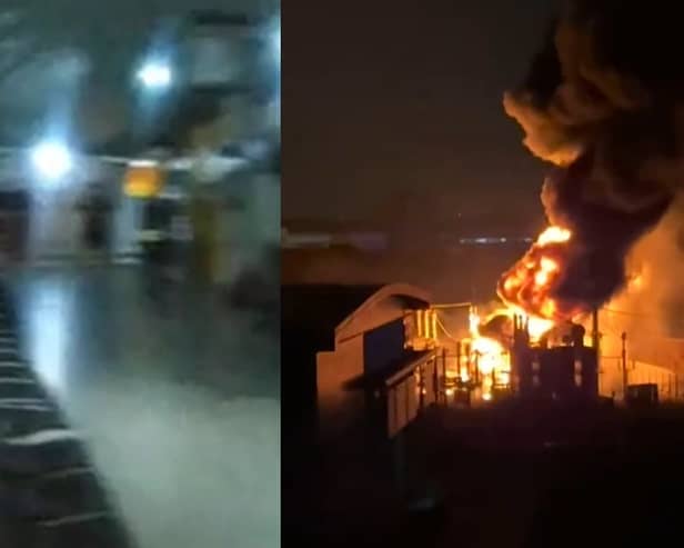 Heathrow Airport in darkness after a fire at a nearby electrical substation.