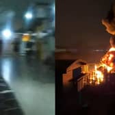 Heathrow Airport in darkness after a fire at a nearby electrical substation.