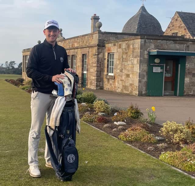 James Morgan, who has turned professional, pictured at Longniddry, his home club