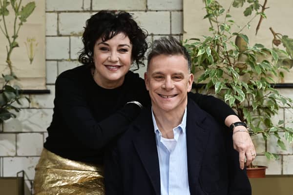 Lorraine McIntosh and Ricky Ross of Deacon Blue, who have a new album, The Great Western Road, out now. Thanks to Cafe Gandolfi, Glasgow