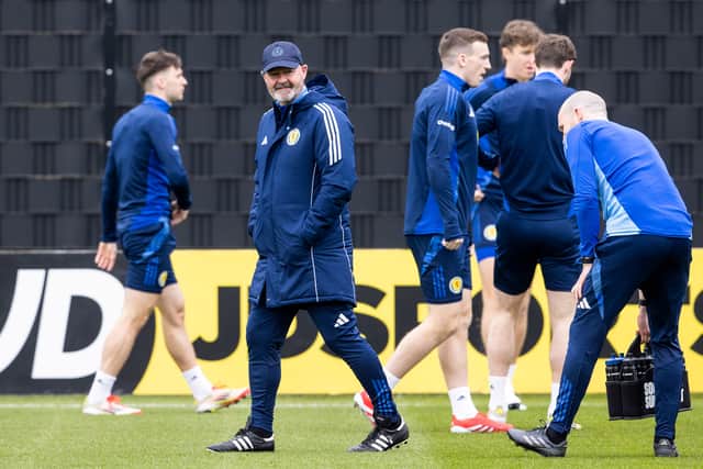 Steve Clarke during a Scotland training session at The City Stadium on Saturday. (Photo by Alan Harvey / SNS Group)
