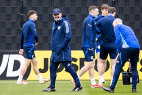 Steve Clarke during a Scotland training session at The City Stadium on Saturday. (Photo by Alan Harvey / SNS Group)