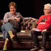 Nicola Sturgeon and Val McDermid hosting their Books & Banter show during Glasgow International Comedy Festival at King's Theatre, Glasgow. Picture: Jane Barlow/PA Wire