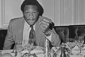 American heavyweight boxer George Foreman has died aged 76. The world heavyweight champion is pictured here during a  press conference in London on the first stage of his European tour in March 1973.  
