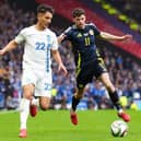 Ryan Christie in action for Scotland against Greece last month.