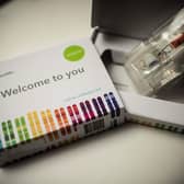 A saliva collection kit for DNA testing (Photo: ERIC BARADAT/AFP via Getty Images)