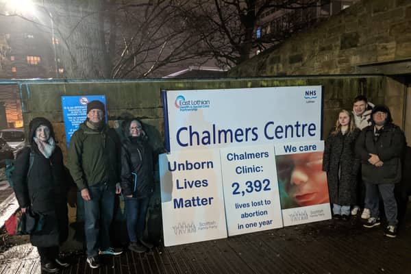 The Scottish Family Party held the anti-abortion protest within a buffer zone.