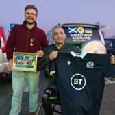 Oleg Dmitriev of Sunflower Scotland, with Oleksander Andriienko, who won a silver medal at the Invictus Games.