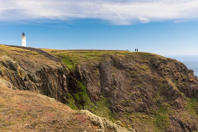 Walkers at the Mull of Galloway Lighthouse