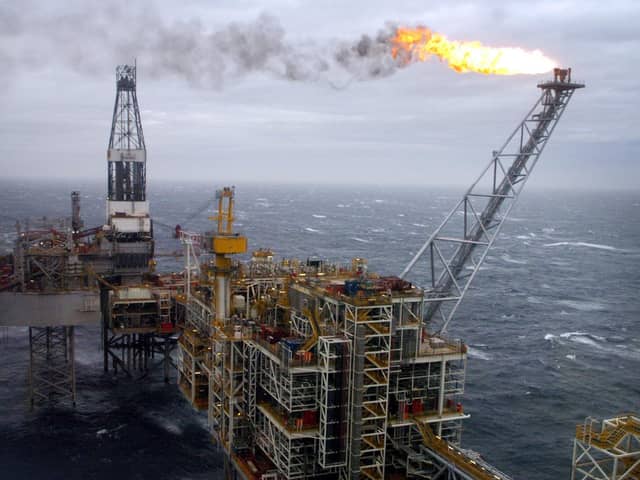 An oil rig in the North Sea