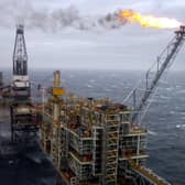 An oil rig in the North Sea