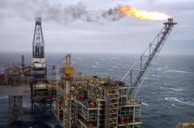 An oil rig in the North Sea