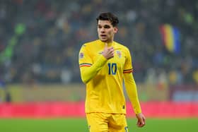 Ianis Hagi was on the scoresheet for Romania in their 5-1 win over San Marino. (Photo by Vasile Mihai-Antonio/Getty Images)