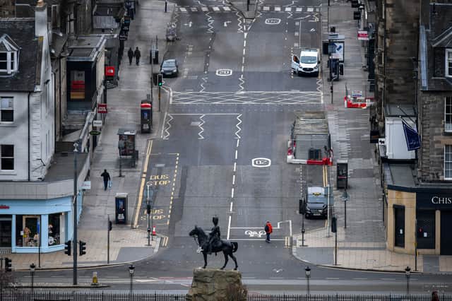 Normally busy streets were virtually empty of people during the first Covid lockdown five years ago (Picture: Jeff J Mitchell)