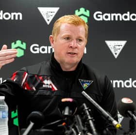 New Dunfermline Athletic manager Neil Lennon speaks to the press.