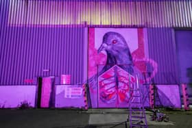 Art will be projected onto the walls of the abandoned factory.