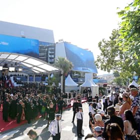 A view of atmosphere during the Red Carpet of the closing ceremony at the 77th annual Cannes Film Festival at Palais des Festivals. Picture: Andreas Rentz/Getty Images