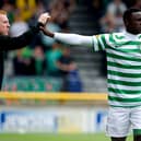 Former Celtic manager Neil Lennon with Victor Wanyama in 2012.