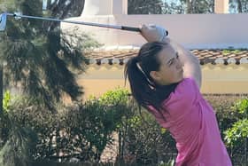 Broomieknowe’s Megan Fallon in action at Penina during the Scottish Junior Tour’s trip to Portugal