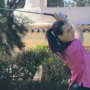 Broomieknowe’s Megan Fallon in action at Penina during the Scottish Junior Tour’s trip to Portugal