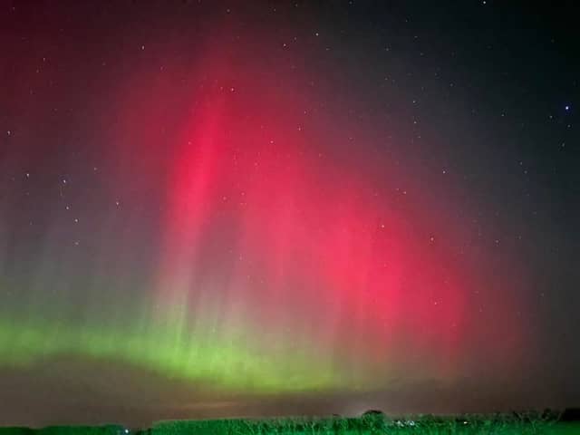 Northern Lights photographed in Longniddry, 12 miles east of Edinburgh.
