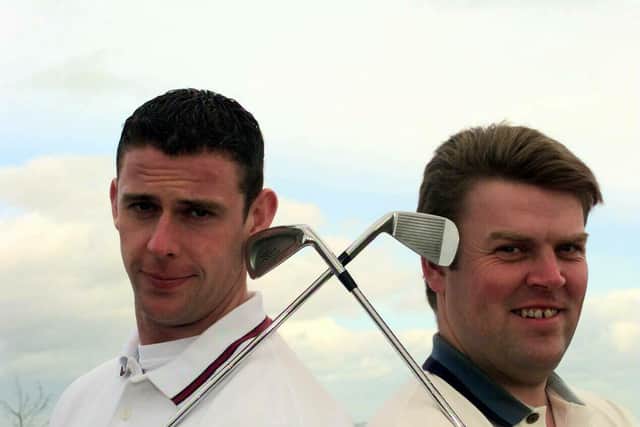 Colin Gillies, right, pictured with fellow former Scottish Boys’ champion Ben Collier at West Lothian Golf Club in 1998
