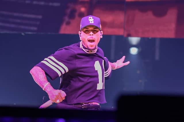 Chris Brown performing in 2024.