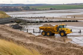 The works to restore and protect the dunes have involved tens of thousands of tonnes of sand. Picture: SALT