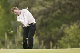 Colin Gillies in action during the 2002 Volvo PGA Championship on the West Course at Wentworth 