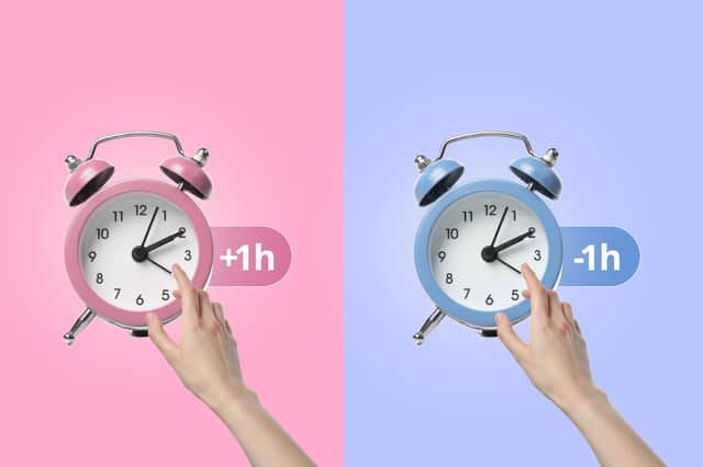 The clocks "spring forward, and fall back".
