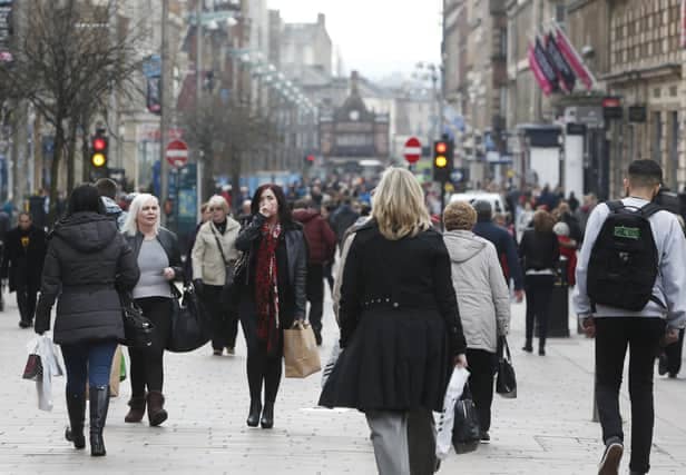 Shoppers in Glasgow