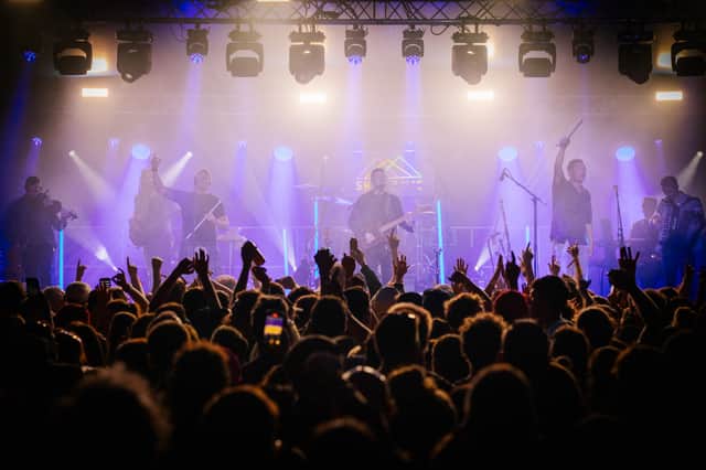 Trad supergroup Skerryvore at their packed-out Skye Live show  in 2024.