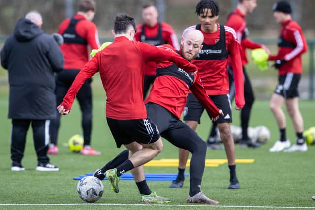 Queen's Park train ahead of their big day on Sunday.