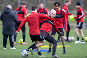 Queen's Park train ahead of their big day on Sunday.