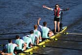 Cambridge celebrate victory over Oxford in last year's race.