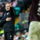 Hearts head coach Neil Critchley during the 3-0 defeat to Celtic. (Photo by Craig Foy / SNS Group)