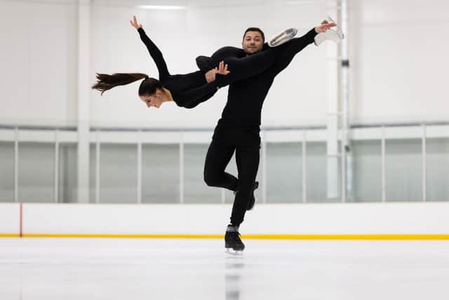 Team GB European Figure Skating Championship bronze medallists Lilah Fear and Lewis Gibson train ahead of the World Figure Skating Championships.