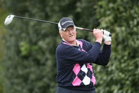 Russell Weir, the one-time Tartan Tour chieftain, in action  during the 2012 Senior PGA Professional Championship at Northamptonshire County Golf Club 