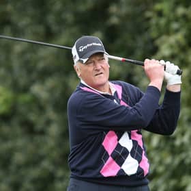 Russell Weir, the one-time Tartan Tour chieftain, in action  during the 2012 Senior PGA Professional Championship at Northamptonshire County Golf Club 