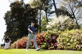 Bob MacIntyre pictured during a practice round when making his Masters debut at Augusta National in 2021 