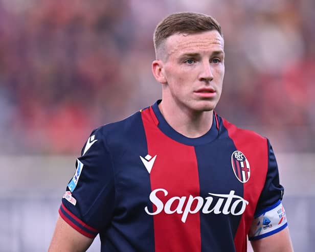 Lewis Ferguson could become the first man to captain Bologna to a major final for over 50 years. Cr: Getty Images.