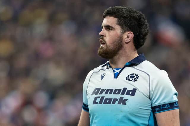 Injured Edinburgh forward Marshall Sykes played for Scotland against France in the Guinness Six Nations.