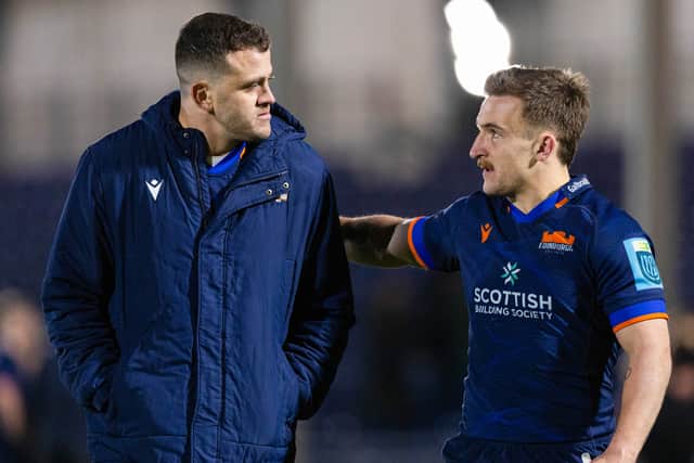 Edinburgh's Emiliano Boffelli, left, and Ross McCann.