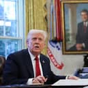 President Donald Trump in the Oval Office of the White House