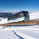 The funicular railway at Cairngorm Mountain ski area