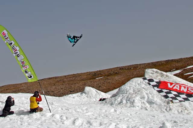 Action from the Vans Dawn of the Shred competition at Cairngorm Mountain, 2012