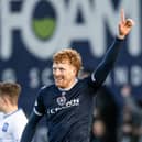 Dundee's Simon Murray celebrates after scoring his 19th goal of the season in the 4-3 defeat by Rangers on Saturday. (Photo by Paul Devlin / SNS Group)