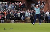 Bob MacIntyre celebrates holing the winning putt in last year’s Genesis Scottish Open at The Renaissance Club